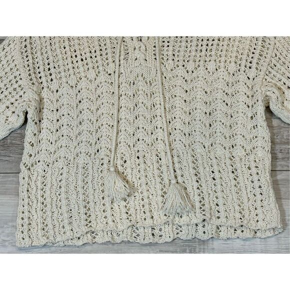 American Eagle cream BoHo sweater size M - Picture 3 of 9